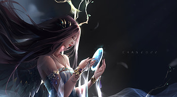 Nymph, girl, fantasy, art, chas HD wallpaper