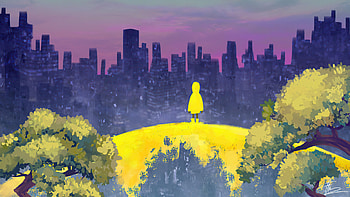 The Escape, alone, artist, artwork, digital-art, deviantart HD wallpaper