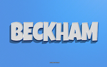 Beckham, blue lines background, with names, Beckham name, male names, Beckham greeting card, line art, with Beckham name HD wallpaper