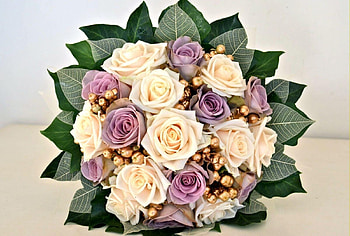 Flowers, Roses, Leaves, Bouquet, Composition HD wallpaper