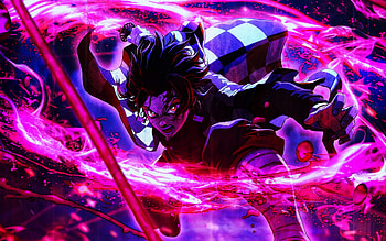 Tanjiro Kamado, , battle, Demon Slayer, protagonist, Demon Slayer Kimetsu no Yaiba, artwork, manga, Demon Hunter, Kamado Tanjiro HD wallpaper