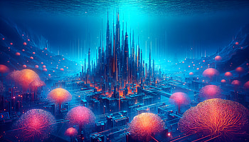 Underwater City, futuristic city HD wallpaper