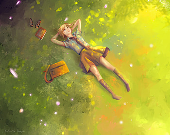 Ordinary Morning, girl, morning, fantasy, art HD wallpaper