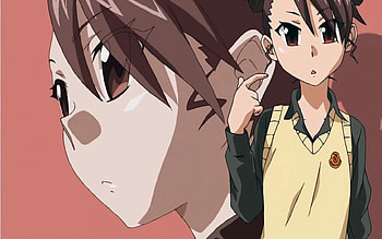 Suzu, school uniform, anime, hyakko HD wallpaper