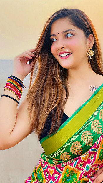Juhi krithika, saree beauty HD phone wallpaper