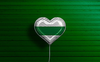 I Love Warnes, , realistic balloons, green wooden background, Day of Warnes, Bolivian cities, flag of Warnes, Bolivia, balloon with flag, cities of Bolivia, Warnes flag, Warnes HD wallpaper