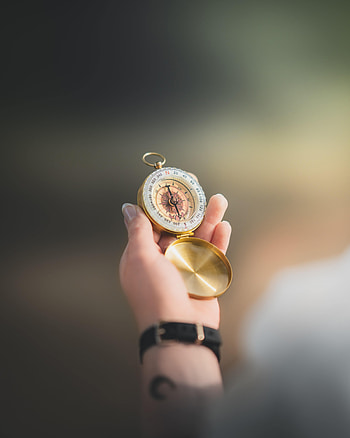 Hand, Miscellanea, Miscellaneous, Journey, Focus, Fingers, Compass HD phone wallpaper