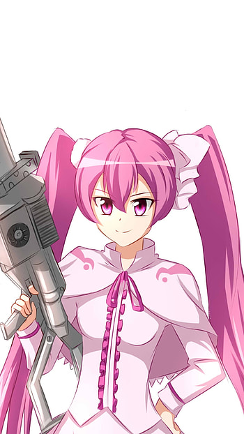 twintails, pink eyes, pink hair, long hair, Anime, Akame ga Kill! HD phone wallpaper