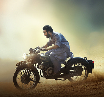 Ntr bike rides, motorcycle, rrr, jrntr HD wallpaper