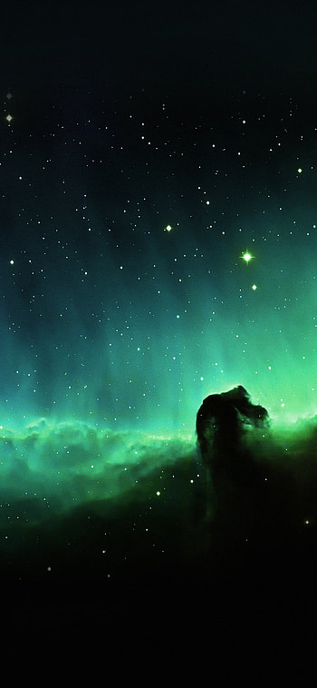 Green Nebula, Horse head, Blue sky, Stars HD phone wallpaper