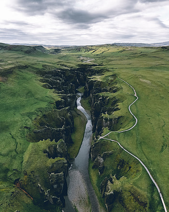 Landscape, Nature, Rivers, Canyon, View From Above HD phone wallpaper