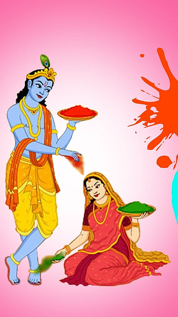 Happy Holi, Krishna HD phone wallpaper