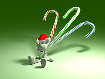 Candy cane dude, stupid, abstract HD wallpaper