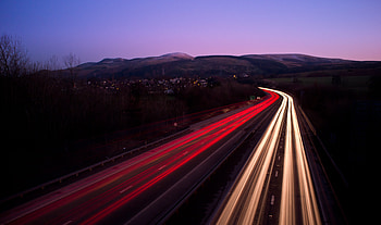 Cities, Night, Shine, Light, Road, Edinburgh, Highway HD wallpaper