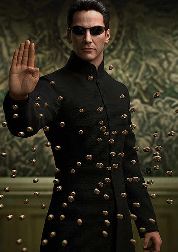 Neo (The Matrix), Keanu Reeves, The Matrix trilogy, Digital art masterpiece HD phone wallpaper