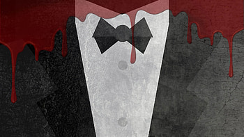Gentleman Blood Minimalism, minimalism, artist, red HD wallpaper