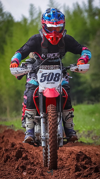 Motocross girl, motorcycle, motorcycling HD phone wallpaper