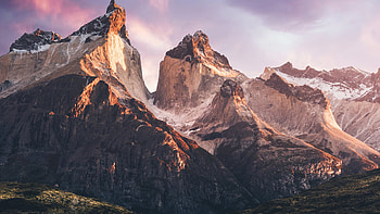 Brown White Rock Mountains Under White Clouds Blue Sky During Daytime Mountain HD wallpaper