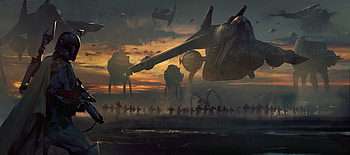 At At Walker, Sci Fi, Star Wars, Boba Fett, Spaceship HD wallpaper