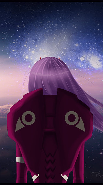 Zero Two in Space, Zero Two (Darling in the FranXX), Anime, Darling in the FranXX HD phone wallpaper