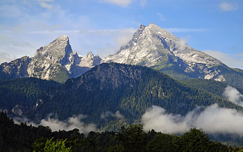 Skyscrapers, landscape, sky, beautiful, nature, amazing, mountains, forest HD wallpaper