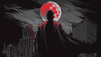 Superman, dark, buildings, dc comics, 2019 art HD wallpaper