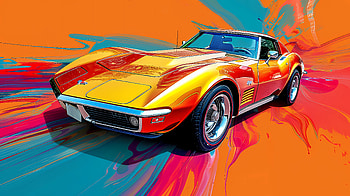 Stingray splash 2, Chevrolet Corvette, corvette stingray, Color Splash, car HD wallpaper