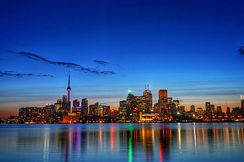 Toronto Skyline, Best graphy spots, Nighttime cityscape, Toronto HD wallpaper