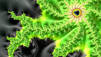 Trippy Psychedelic Fractal, colorful, colors, black, green, Abstract, fractal, abstract green, abstract black HD wallpaper