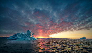 Greenland, Travels, Glacier Sunset HD wallpaper
