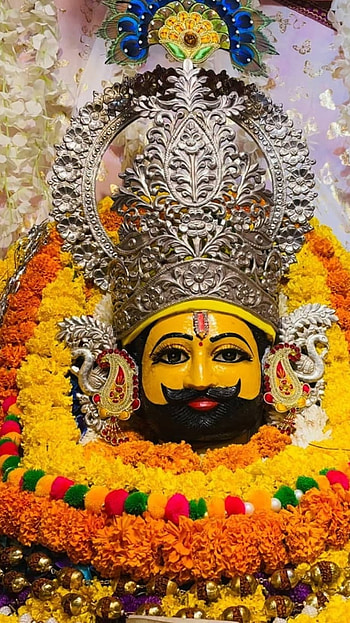 Khatu Shyam, Orange Flowers, Decoration HD phone wallpaper