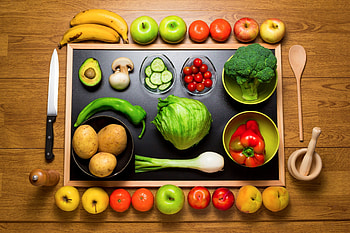 Food and vegetables, , Knife and fruit, Culinary art HD wallpaper