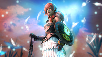 Final fantasy, video game, girl warrior, lightning HD wallpaper