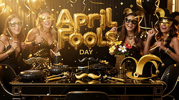 April Fools Day — Golden Masquerade Party, Party, Balloon, Mask HD wallpaper