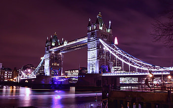 Tower Bridge, London landmarks, United Kingdom tourist attraction, Evening views HD wallpaper