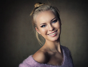 ღ, smiling, model, blonde, woman HD wallpaper