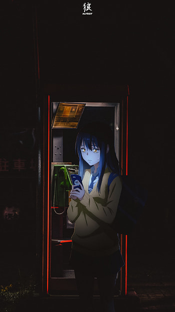 Miko Yotsuya, anime x reality, midnight, japan, mieruko-chan, anime aesthetic, anime , anime HD phone wallpaper