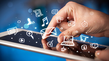 Preview gadget, tablet, smart, icons, touch screen HD wallpaper