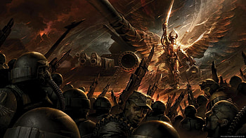 imperial guard, Warhammer 40K Blood Angel, swords, Angel HD wallpaper