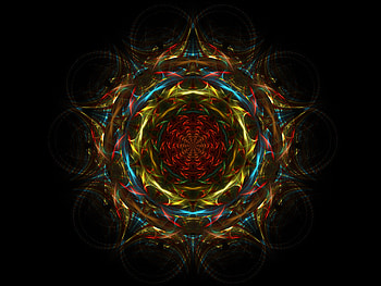 Abstract, Multicolored, Motley, Fractal, Mandala HD wallpaper