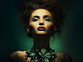 Green, model, eyes, beautiful, woman HD wallpaper