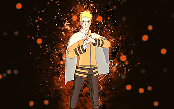 Seventh Hokage Naruto Uzumaki, , orange neon lights, Fortnite Battle Royale, Fortnite characters, Seventh Hokage Naruto Uzumaki Skin, Fortnite, Seventh Hokage Naruto Uzumaki Fortnite HD wallpaper