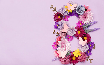 :), pink, day, 8, flower, card, women, march HD wallpaper