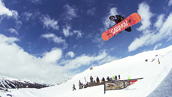 Snowboarding in winter, Snowboarder's paradise, Winter sports wonderland, Thrilling slopes HD wallpaper