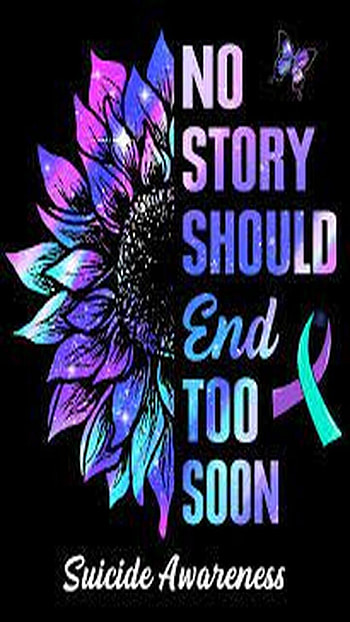 end to soon, suicide-awareness, saying, semicolon, sun-flower HD phone wallpaper