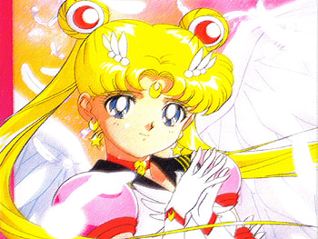 Eternal Princess, wings, moon, sailor moon, eternal sailor moon, angel, sailor stars, princess HD wallpaper