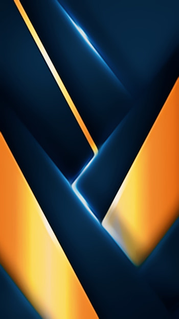 Blue gold design neon, digital, 3d, amoled, shapes, texture, geometric, pattern, abstract, glow, goldern HD phone wallpaper