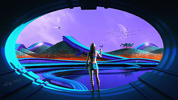 The Rolling Hills Of The Third Moon, artist, artwork, deviantart HD wallpaper