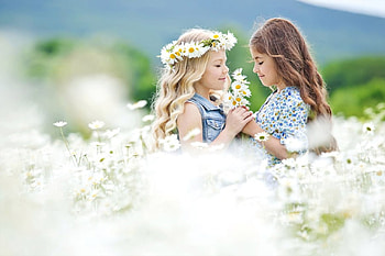 cute, girl, flowers, graphy HD wallpaper
