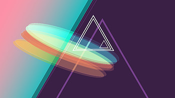 Geometric, abstract, triangles, pyramids, shapes, colorful HD wallpaper